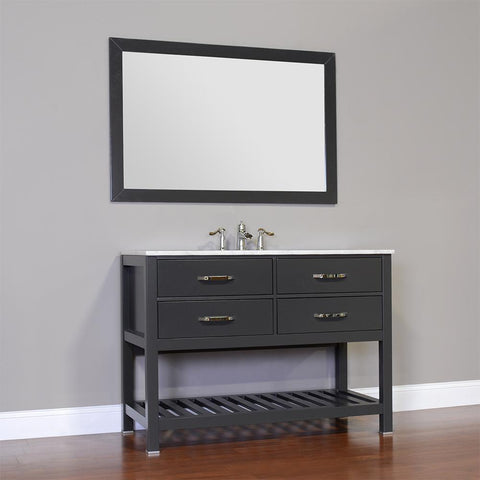 Image of Alya Bath Manhattan 48" Single Contemporary Bathroom Vanity with Countertop FW-8017-48-B-NT-BMT-NM