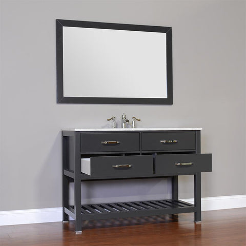 Image of Alya Bath Manhattan 48" Single Contemporary Bathroom Vanity with Countertop FW-8017-48-B-NT-BMT-NM