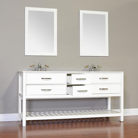Image of Alya Bath Manhattan 72" Double Contemporary Bathroom Vanity with Countertop FW-8017-72-B-NT-DBL-BMT-NM