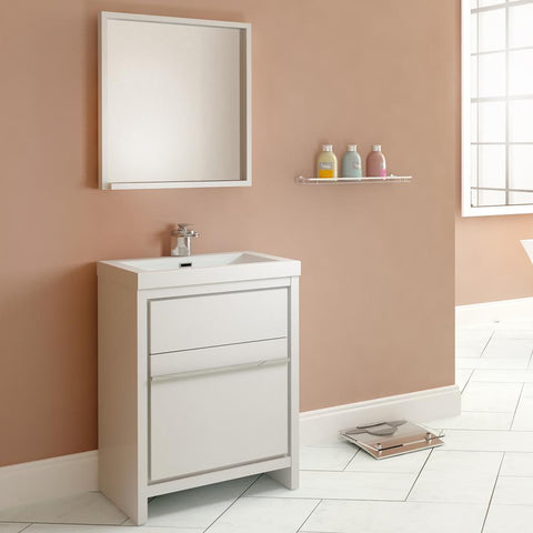 Image of Alya Bath Ripley 24" Single Modern Bathroom Vanity Set AT-8060-24-W-S