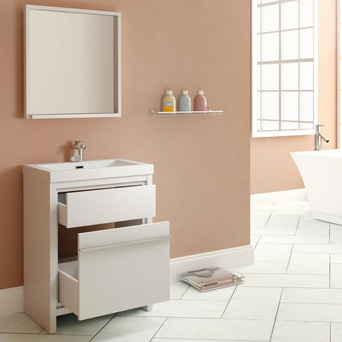 Image of Alya Bath Ripley 24" Single Modern Bathroom Vanity Set AT-8060-24-W-S