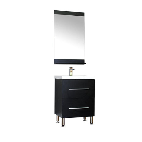 Image of Alya Bath Ripley 24" Single Modern Bathroom Vanity Set with Mirror AT-8080-B-S