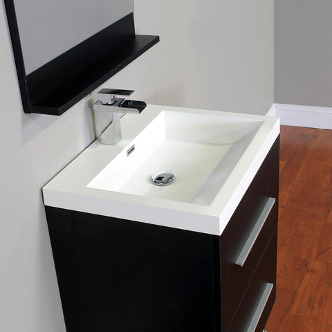 Image of Alya Bath Ripley 24" Single Modern Bathroom Vanity Set with Mirror AT-8080-B-S