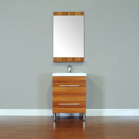 Image of Alya Bath Ripley 24" Single Modern Bathroom Vanity Set with Mirror AT-8080-B-S