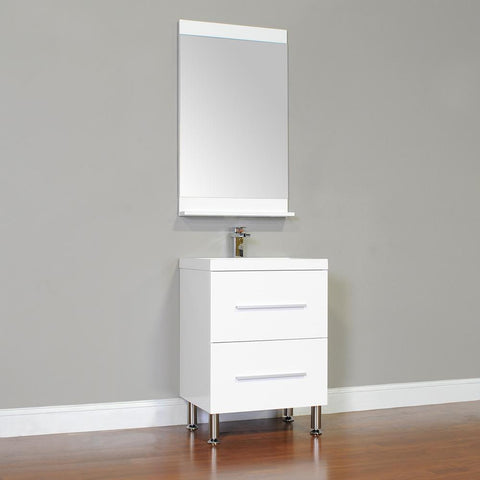 Image of Alya Bath Ripley 24" Single Modern Bathroom Vanity Set with Mirror AT-8080-B-S