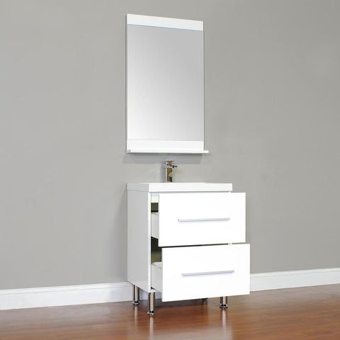 Image of Alya Bath Ripley 24" Single Modern Bathroom Vanity Set with Mirror AT-8080-B-S