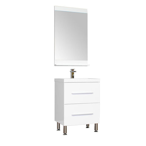 Image of Alya Bath Ripley 24" Single Modern Bathroom Vanity without Mirror AT-8080-W