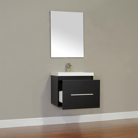 Image of Alya Bath Ripley 24" Single Wall Mount Modern Bathroom Vanity Set with Mirror AT-8006-B-S