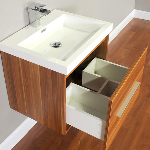 Image of Alya Bath Ripley 24" Single Wall Mount Modern Bathroom Vanity without Mirror AT-8006-B