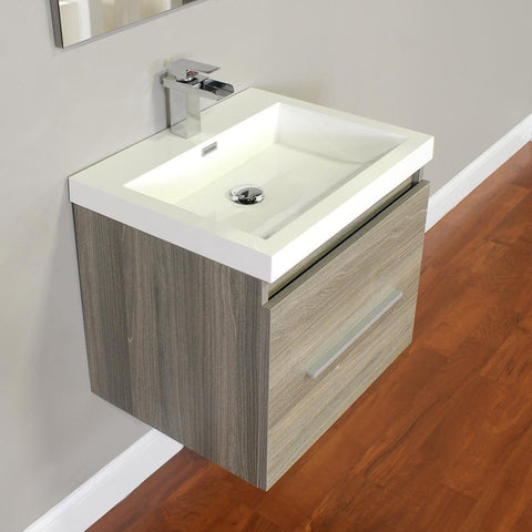 Image of Alya Bath Ripley 24" Single Wall Mount Modern Bathroom Vanity without Mirror AT-8006-B