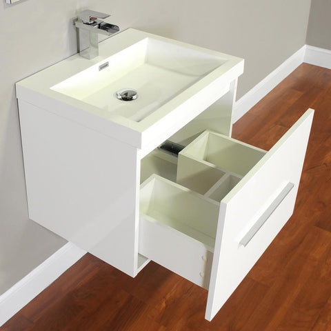 Image of Alya Bath Ripley 24" Single Wall Mount Modern Bathroom Vanity without Mirror AT-8006-B