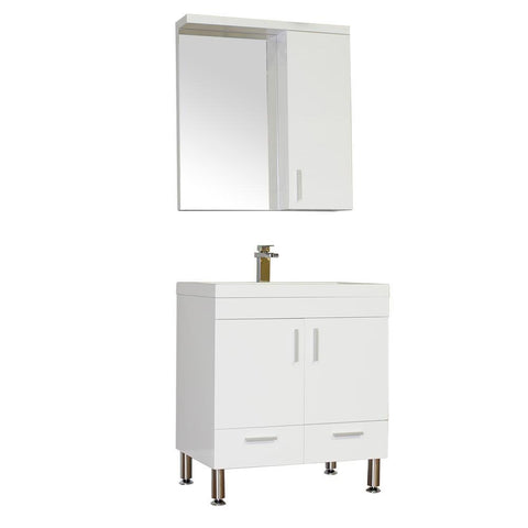 Image of Alya Bath Ripley 30" Single Modern Bathroom Vanity without Mirror AT-8085-W