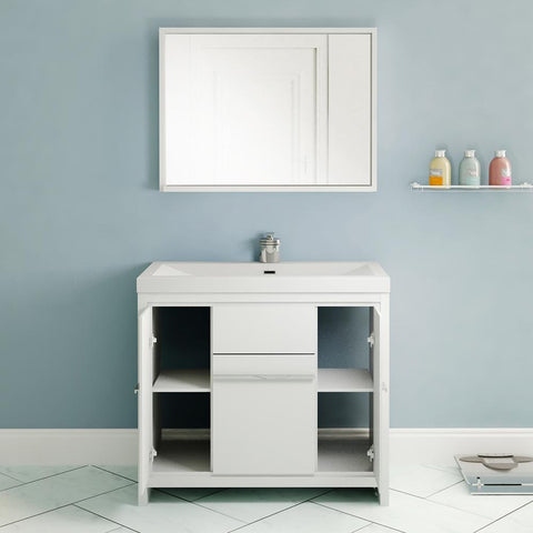 Image of Alya Bath Ripley 36" Single Modern Bathroom Vanity Set AT-8060-36-W-S