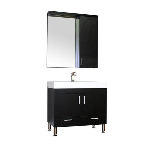 Image of Alya Bath Ripley 36" Single Modern Bathroom Vanity Set with Mirror AT-8089-B-S