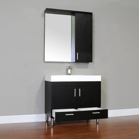 Image of Alya Bath Ripley 36" Single Modern Bathroom Vanity Set with Mirror AT-8089-B-S