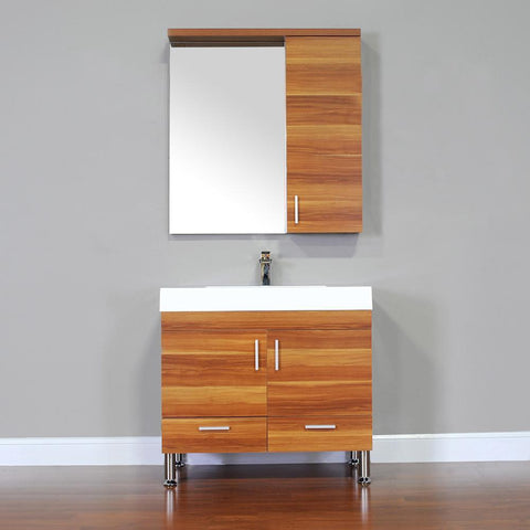 Image of Alya Bath Ripley 36" Single Modern Bathroom Vanity Set with Mirror AT-8089-B-S