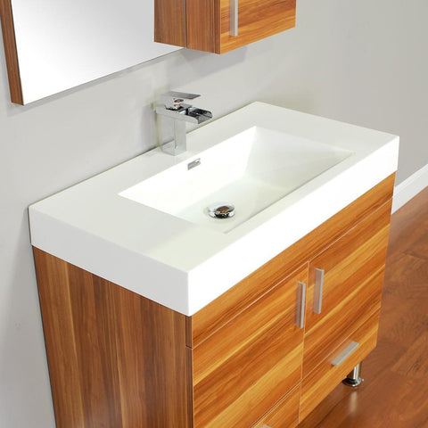 Image of Alya Bath Ripley 36" Single Modern Bathroom Vanity Set with Mirror AT-8089-B-S