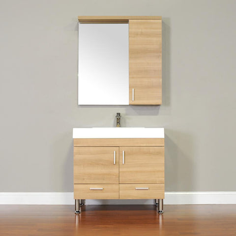 Image of Alya Bath Ripley 36" Single Modern Bathroom Vanity Set with Mirror AT-8089-B-S
