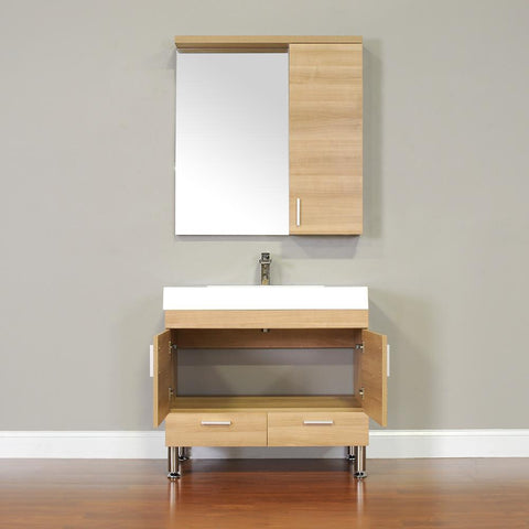 Image of Alya Bath Ripley 36" Single Modern Bathroom Vanity Set with Mirror AT-8089-B-S