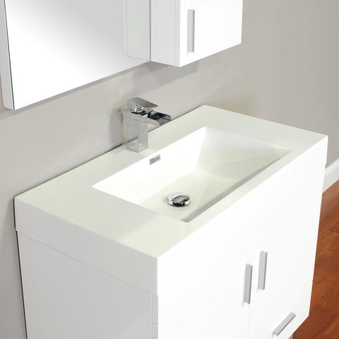 Image of Alya Bath Ripley 36" Single Modern Bathroom Vanity Set with Mirror AT-8089-B-S