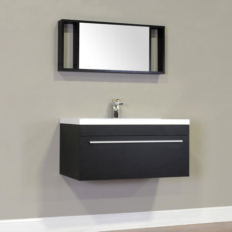 Image of Alya Bath Ripley 36" Single Wall Mount Modern Bathroom Vanity Set with Mirror AT-8090-B-S