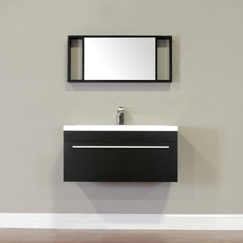 Image of Alya Bath Ripley 36" Single Wall Mount Modern Bathroom Vanity Set with Mirror AT-8090-B-S
