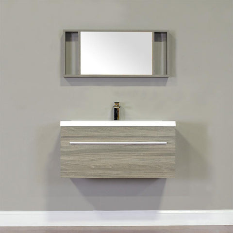 Image of Alya Bath Ripley 36" Single Wall Mount Modern Bathroom Vanity Set with Mirror AT-8090-B-S