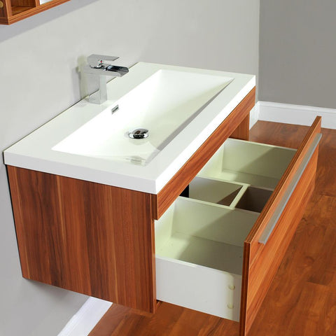 Image of Alya Bath Ripley 36" Single Wall Mount Modern Bathroom Vanity without Mirror AT-8090-B