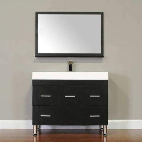 Image of Alya Bath Ripley 39" Single Modern Bathroom Vanity Set with Mirror AT-8041-B-S