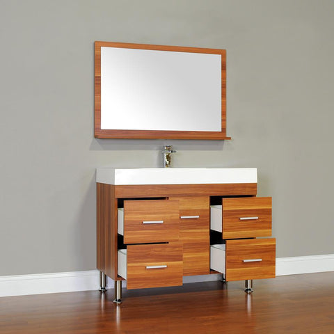 Image of Alya Bath Ripley 39" Single Modern Bathroom Vanity Set with Mirror AT-8041-B-S