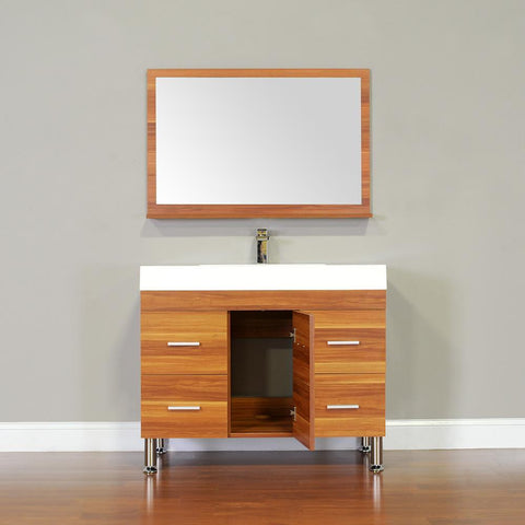 Image of Alya Bath Ripley 39" Single Modern Bathroom Vanity Set with Mirror AT-8041-B-S