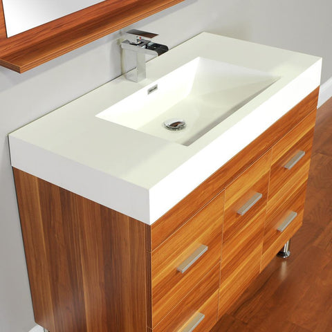 Image of Alya Bath Ripley 39" Single Modern Bathroom Vanity Set with Mirror AT-8041-B-S