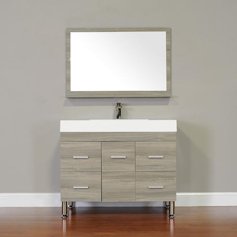 Image of Alya Bath Ripley 39" Single Modern Bathroom Vanity Set with Mirror AT-8041-B-S