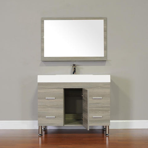 Image of Alya Bath Ripley 39" Single Modern Bathroom Vanity Set with Mirror AT-8041-B-S