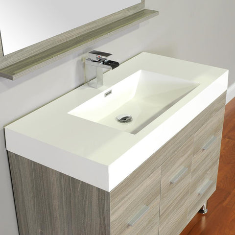 Image of Alya Bath Ripley 39" Single Modern Bathroom Vanity Set with Mirror AT-8041-B-S