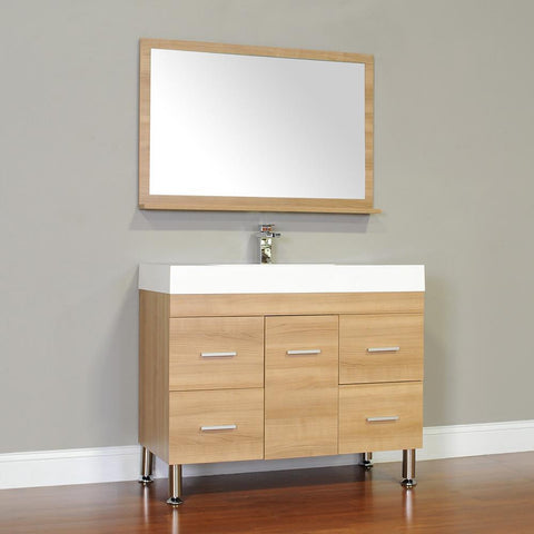 Image of Alya Bath Ripley 39" Single Modern Bathroom Vanity Set with Mirror AT-8041-B-S