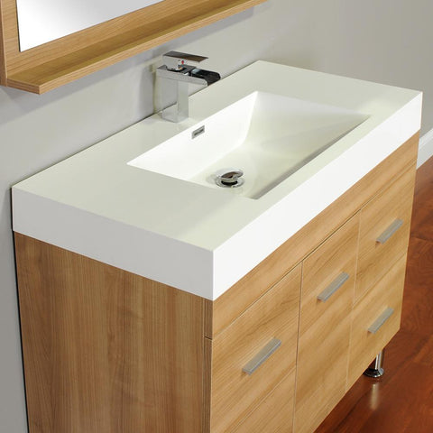 Image of Alya Bath Ripley 39" Single Modern Bathroom Vanity Set with Mirror AT-8041-B-S