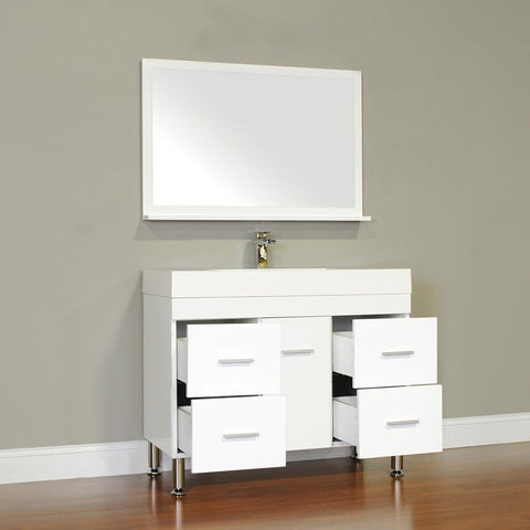 Image of Alya Bath Ripley 39" Single Modern Bathroom Vanity Set with Mirror AT-8041-B-S