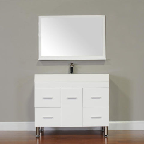 Image of Alya Bath Ripley 39" Single Modern Bathroom Vanity Set with Mirror AT-8041-B-S