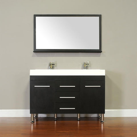 Image of Alya Bath Ripley 48" Double Modern Bathroom Vanity without Mirror AT-8048-B-D