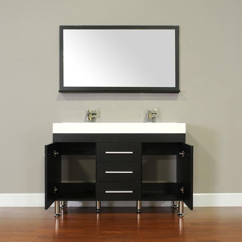 Image of Alya Bath Ripley 48" Double Modern Bathroom Vanity without Mirror AT-8048-B-D