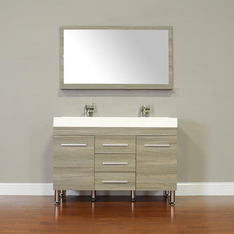 Image of Alya Bath Ripley 48" Double Modern Bathroom Vanity without Mirror AT-8048-B-D