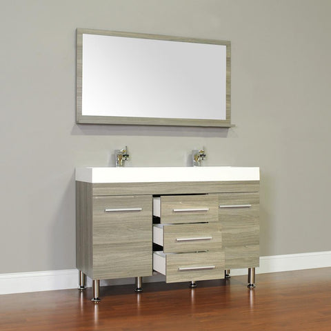 Image of Alya Bath Ripley 48" Double Modern Bathroom Vanity without Mirror AT-8048-B-D