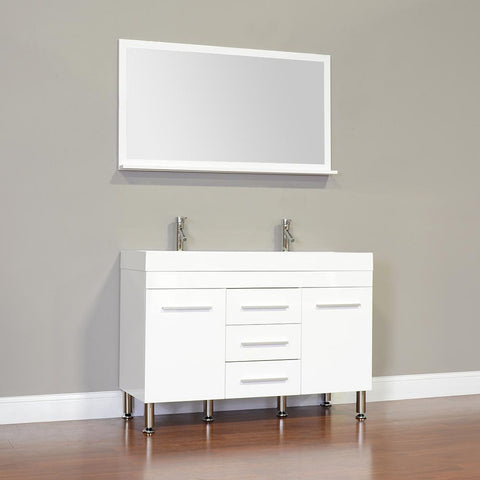 Image of Alya Bath Ripley 48" Double Modern Bathroom Vanity without Mirror AT-8048-B-D