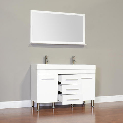Image of Alya Bath Ripley 48" Double Modern Bathroom Vanity without Mirror AT-8048-B-D