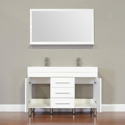 Image of Alya Bath Ripley 48" Double Modern Bathroom Vanity without Mirror AT-8048-B-D