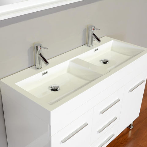 Image of Alya Bath Ripley 48" Double Modern Bathroom Vanity without Mirror AT-8048-B-D