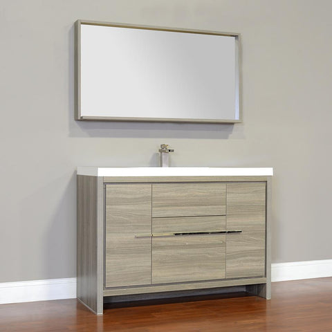 Image of Alya Bath Ripley 48" Single Modern Bathroom Vanity Set AT-8060-48-W-S