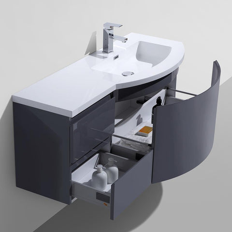 Image of Alya Bath Ripley 48" Single Wall Mount Modern Bathroom Vanity without Mirror AT-8110-48-IG-LC