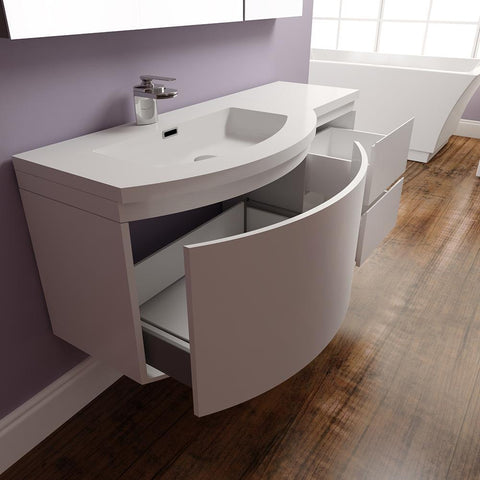 Image of Alya Bath Ripley 48" Single Wall Mount Modern Bathroom Vanity without Mirror AT-8110-48-IG-LC